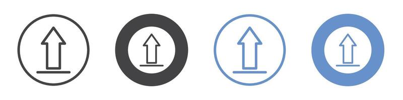 Upload Icon flat line symbol set. vector