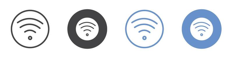 Wifi icon flat line symbol set. vector
