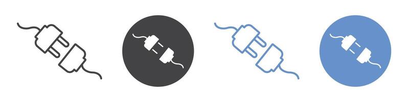 Plugin icon flat line symbol set. vector