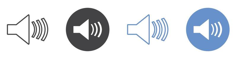 Volume icon flat line symbol set. vector