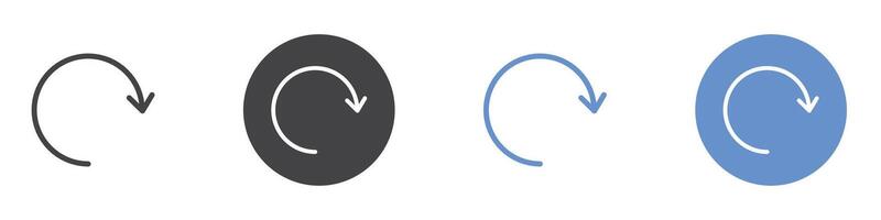 Refresh icon flat line symbol set. vector