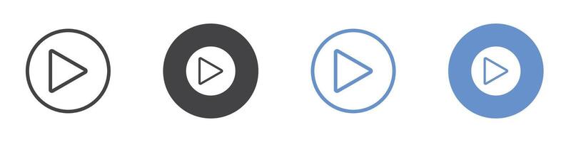 Pause icon flat line symbol set. vector