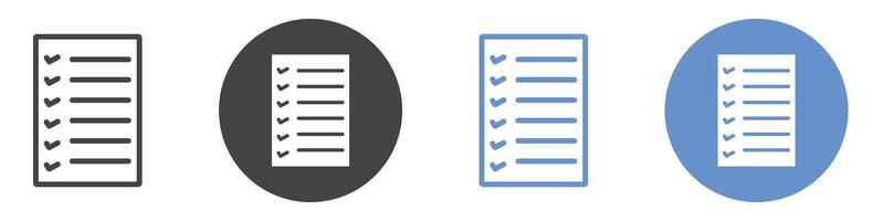 List icon flat line symbol set. vector