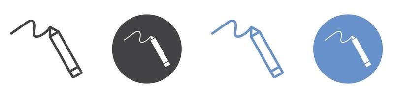Signature icon flat line symbol set. vector