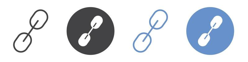 Link icon flat line symbol set. vector