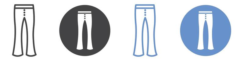 Pants Icon flat line symbol set. vector