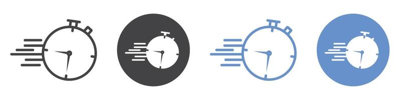 Express icon flat line symbol set. vector