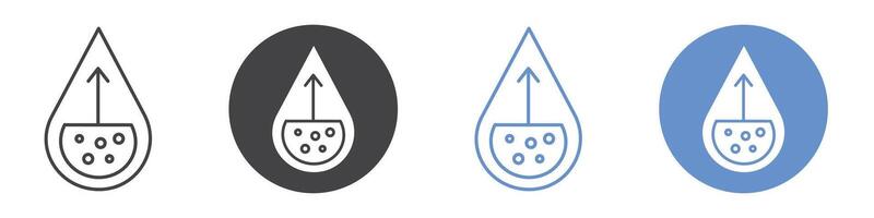 High cholesterol icon flat line symbol set. vector