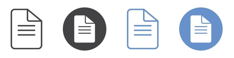 File icon flat line symbol set. vector