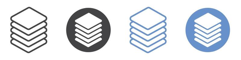 Layers icon flat line symbol set. vector