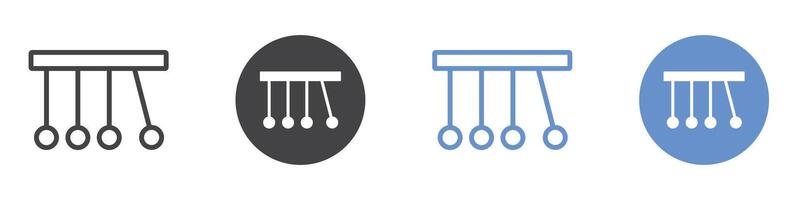 Physics icon flat line symbol set. vector