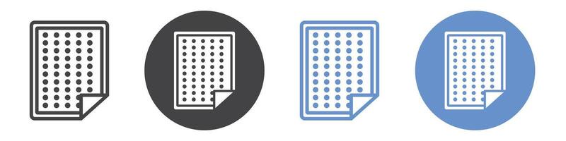 Nicotine patch icon flat line symbol set. vector