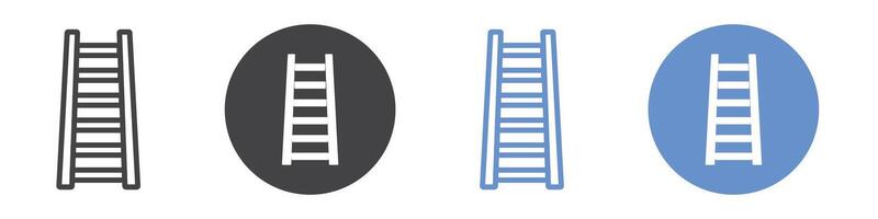 Ladder icon flat line symbol set. vector