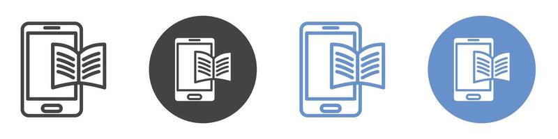 E learning icon flat line symbol set. vector