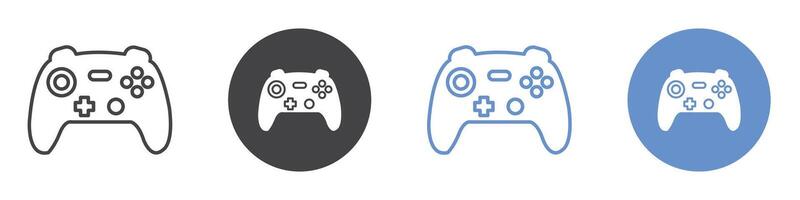 Gaming Controller Icon flat line symbol set. vector