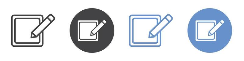 Edit icon flat line symbol set. vector