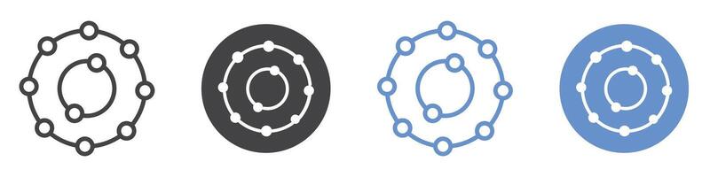 Antioxidant icon flat line symbol set. vector