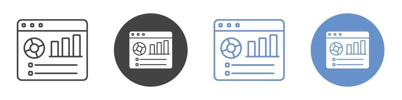 Dashboard icon flat line symbol set. vector