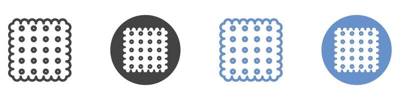 Crackers icon flat line symbol set. vector