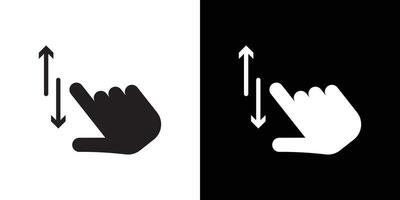 Swipe up and down icon Thin line flat illustration vector