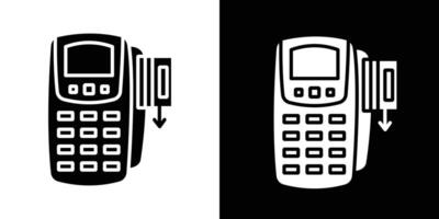 POS system icon Isolated flat in outline vector