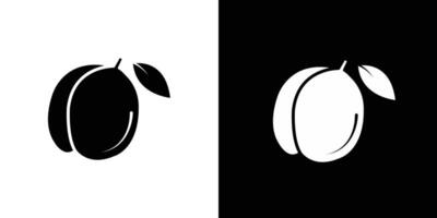 Apricot icon Isolated flat in outline vector