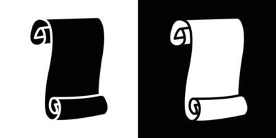Scroll paper icon Isolated flat in outline vector