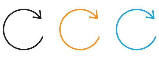Reset icon Thin line illustration set vector
