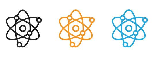 Physics icon Thin line illustration set vector