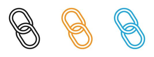 Link icon Thin line illustration set vector