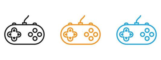 Gaming Controller Icon Thin line illustration set vector