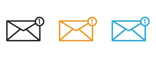 Inbox icon Thin line illustration set vector