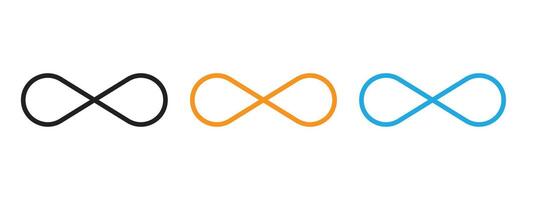 Infinite icon Thin line illustration set vector