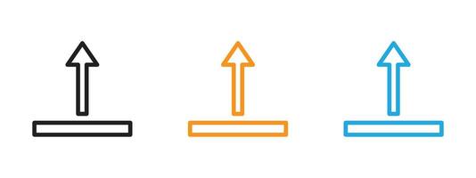 Export icon Thin line illustration set vector
