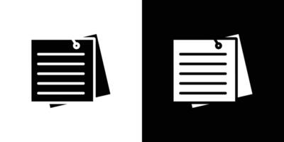 Sticky notes icon Isolated flat in outline vector