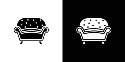 Sofa icon Isolated flat in outline vector