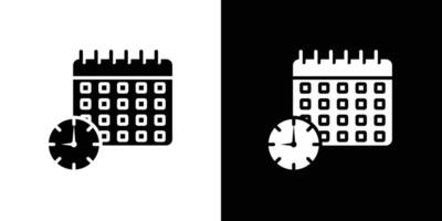 Schedule icon Isolated flat in outline vector