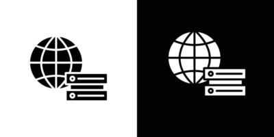 Web server icon Isolated flat in outline vector