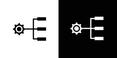 Workflow process icon Isolated flat in outline vector