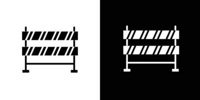 Roadblock icon Isolated flat in outline vector