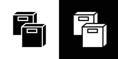 Boxes icon Isolated flat in outline vector