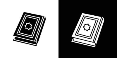 Quran book icon Isolated flat in outline vector