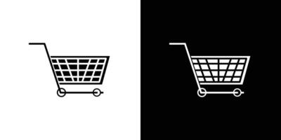 Shopping cart icon Isolated flat in outline vector