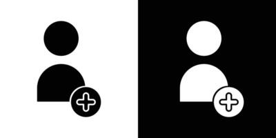 Add a new user icon Isolated flat in outline vector