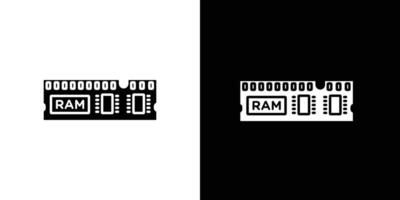 Ram memory icon Isolated flat in outline vector