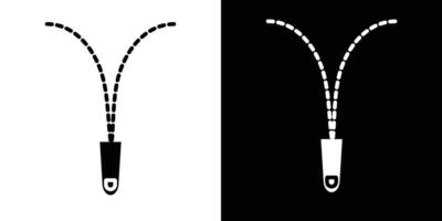 Zip icon Isolated flat in outline vector