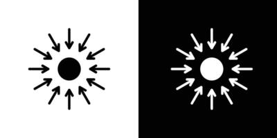 Centralized icon Isolated flat in outline vector
