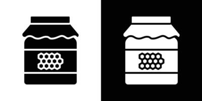 Honey jar icon Isolated flat in outline vector