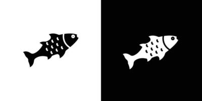 Fish icon Isolated flat in outline vector