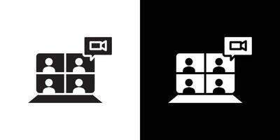 conference icon Thin line flat illustration vector